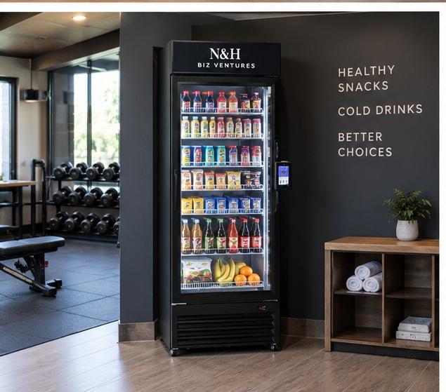 N&H smart vending machine in a gym